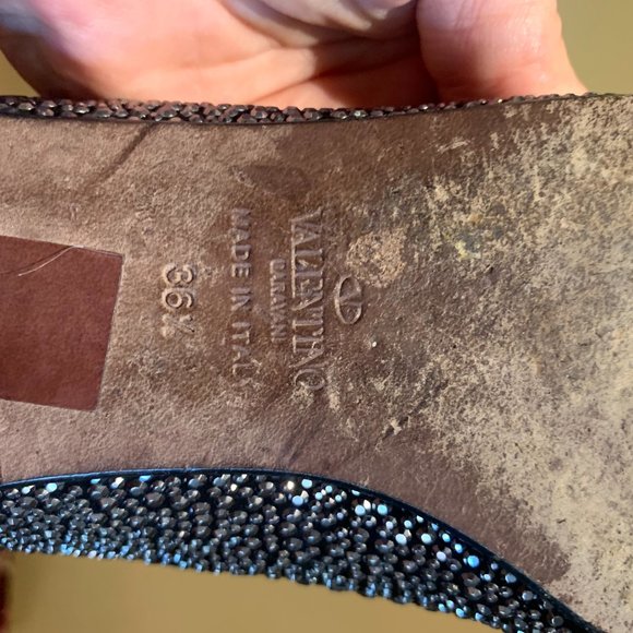 Valentino Black Crystal loafer flats sz. 36 / 6 - Picture 5 of 5